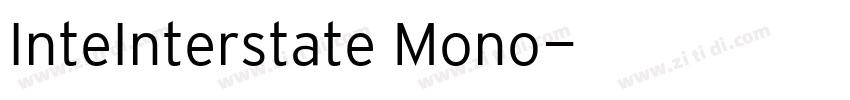 InteInterstate Mono字体转换
